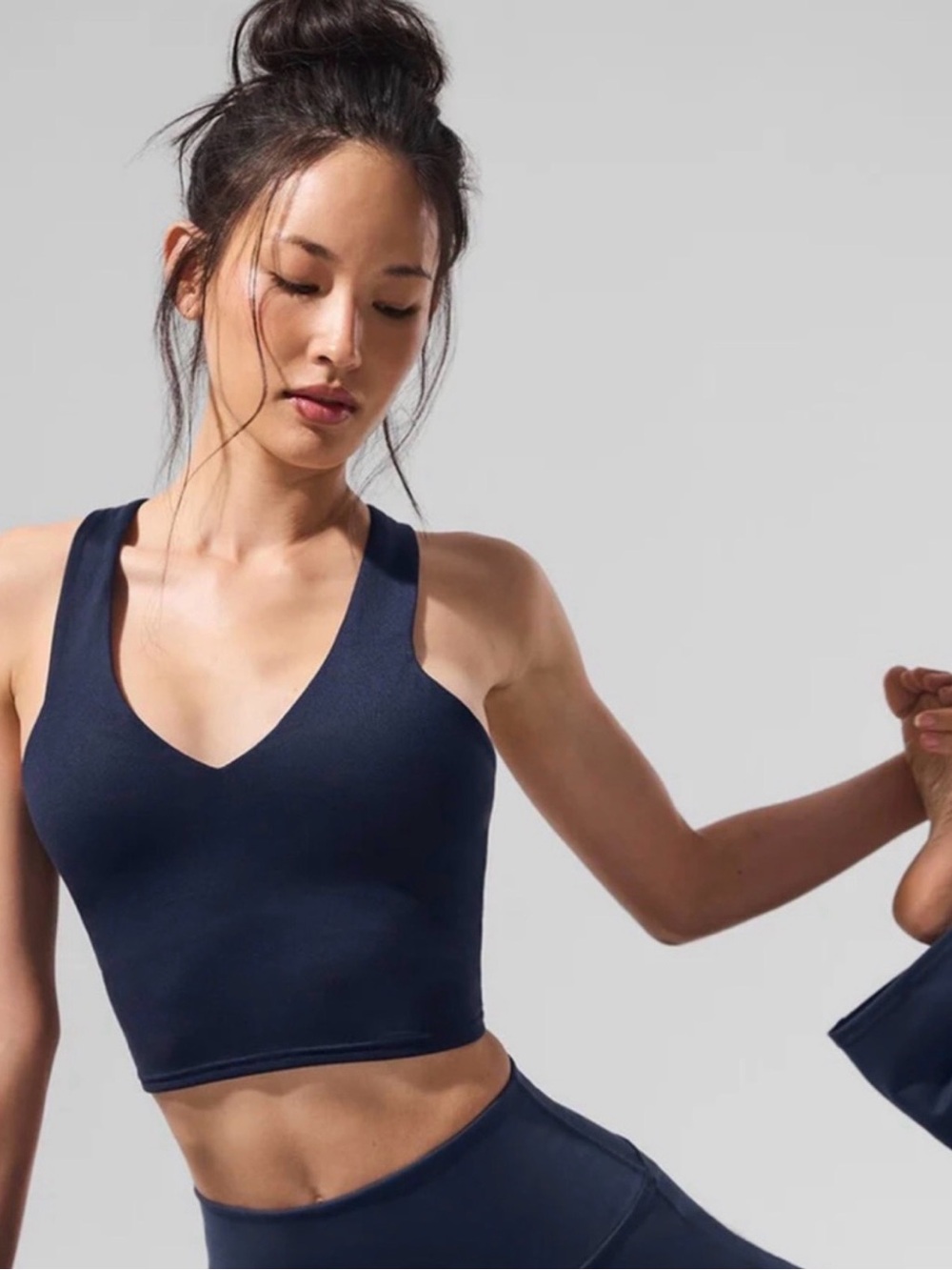 ALO Yoga Navy Airbrush Real Bra Tank